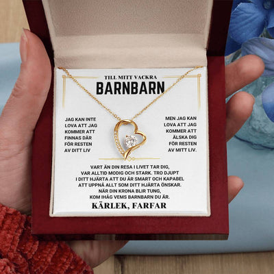 Till Min Barnbarn- För Alltid Kärlek Halsband - Kärlek Farfar