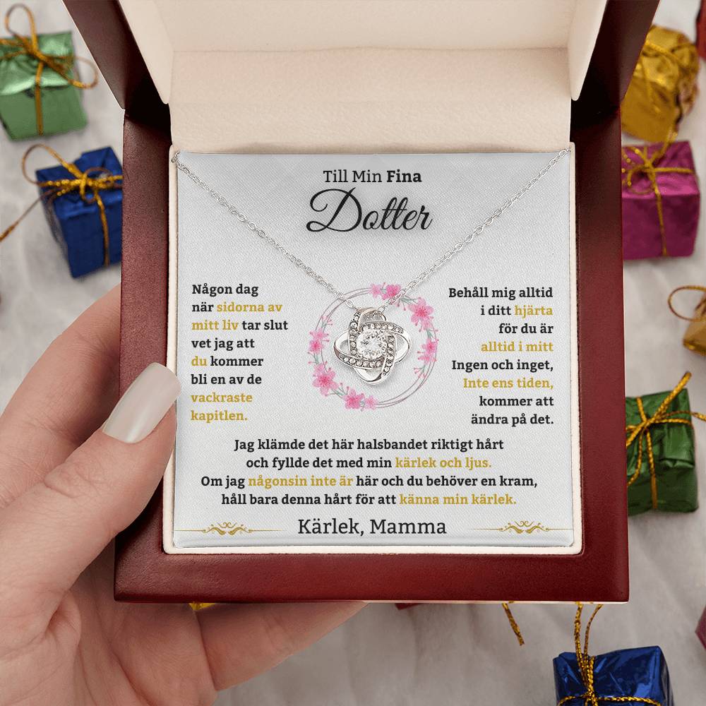 Till Min Dotter - Love Knot Halsband - Kärlek Mama
