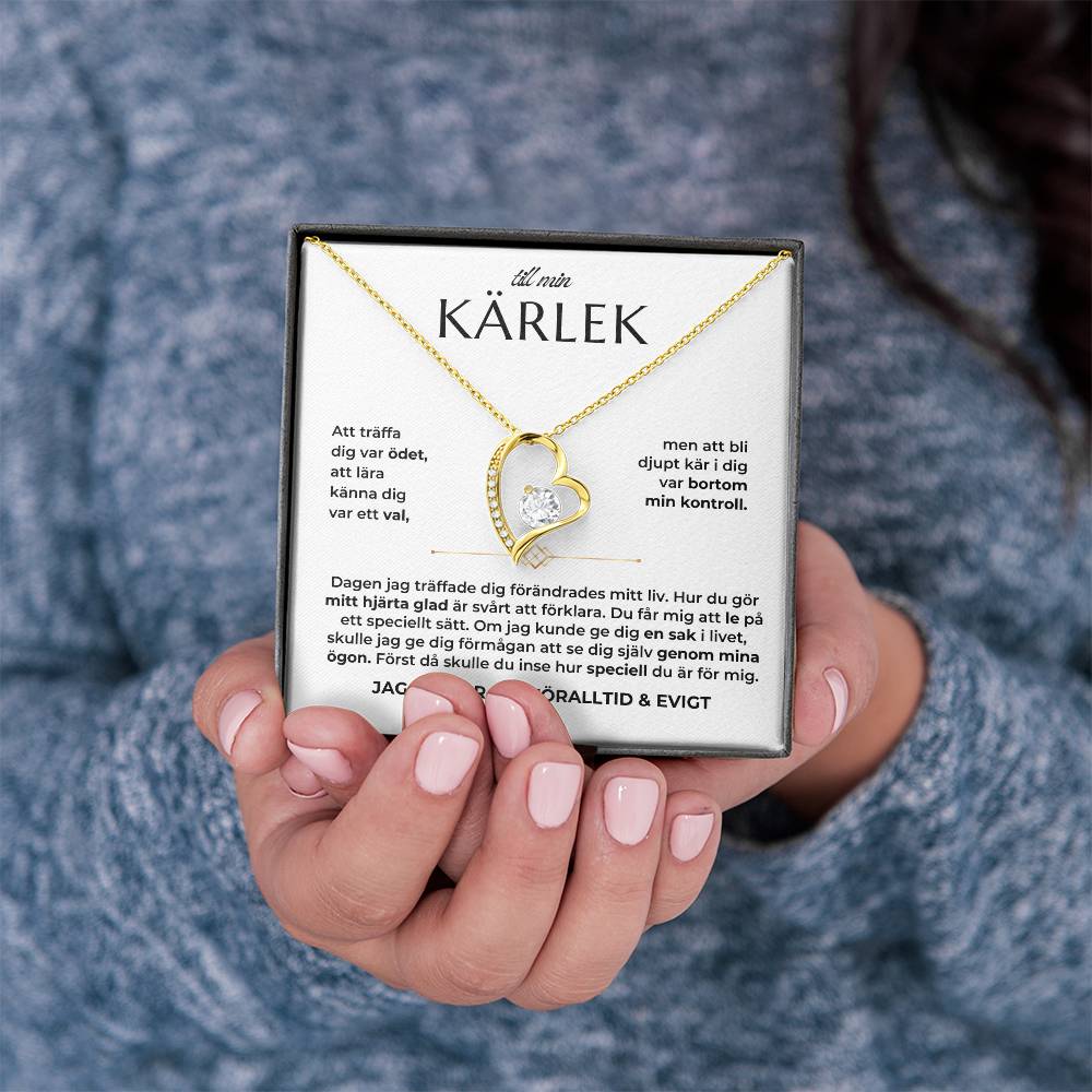 Till Min Kärlek - Du Gör Mitt Hjärta Glad - Hjärta Halsband