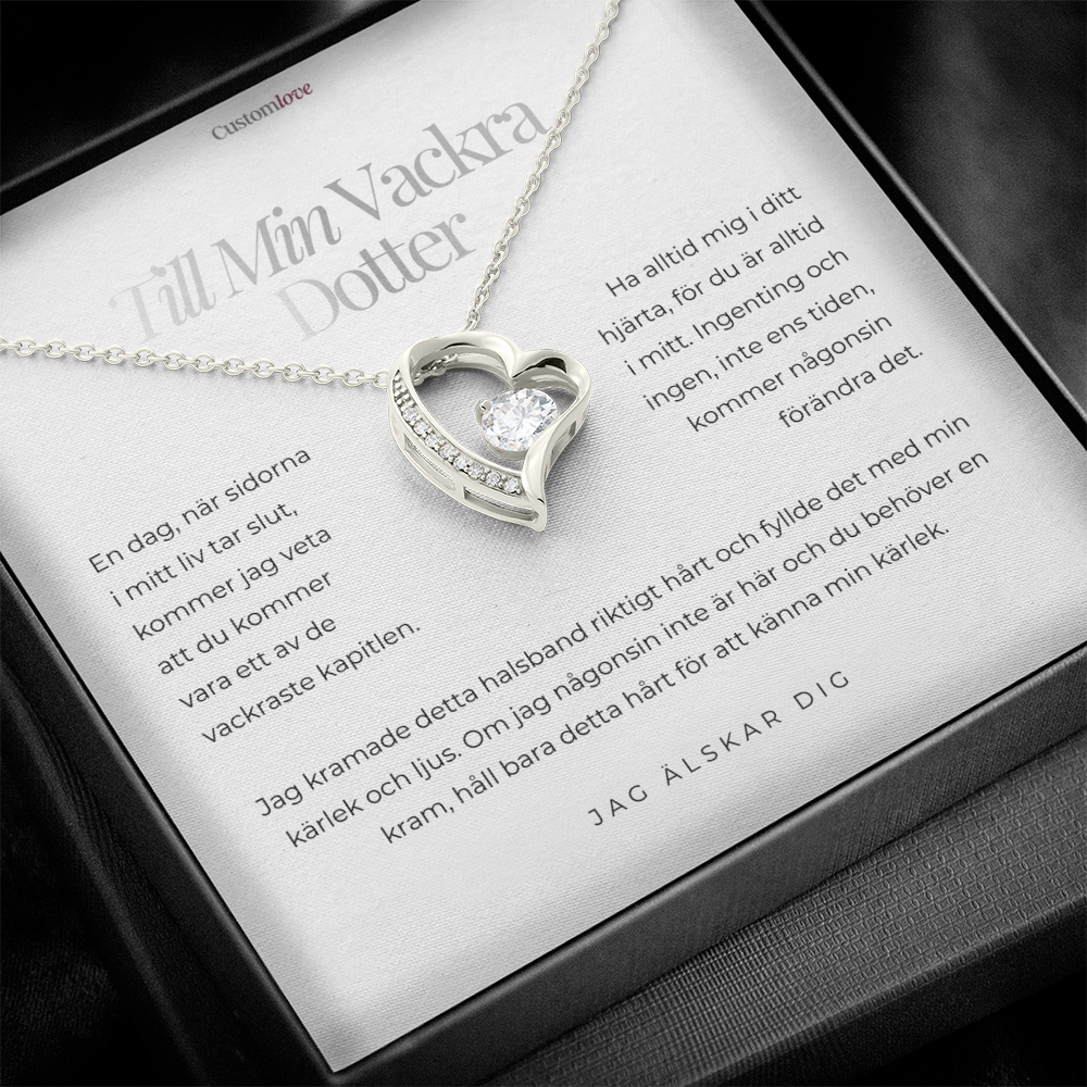 Till Min Dotter - Jag Älskar Dig - Forever Love Halsband