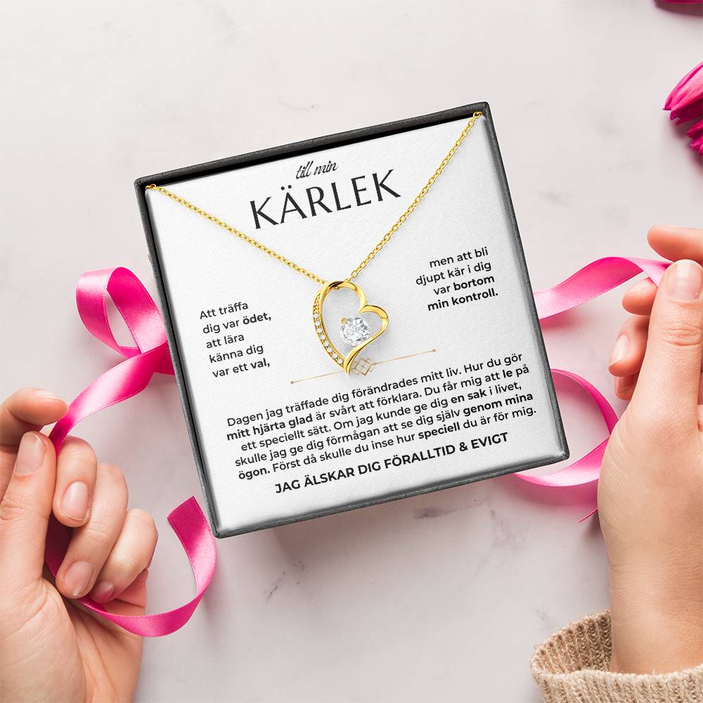 Till Min Kärlek - Du Gör Mitt Hjärta Glad - Hjärta Halsband