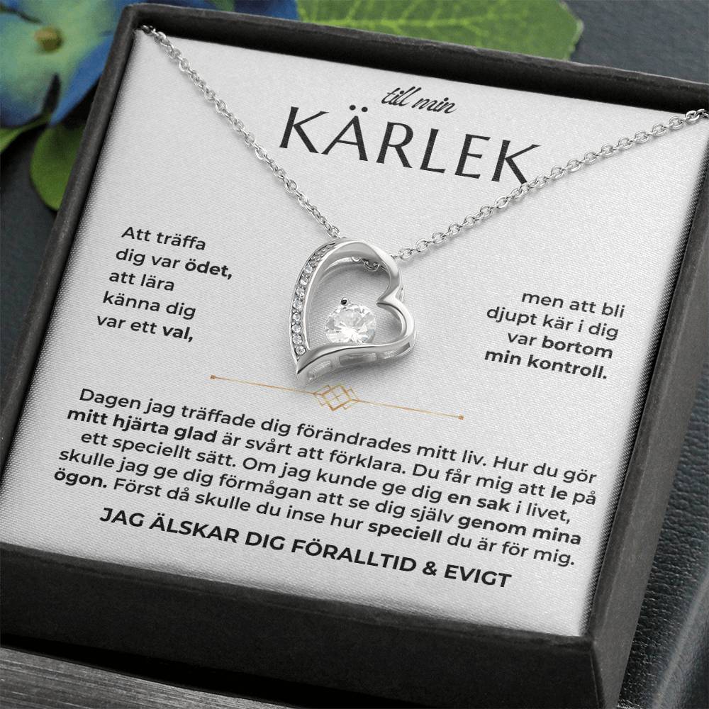 Till Min Kärlek - Du Gör Mitt Hjärta Glad - Hjärta Halsband