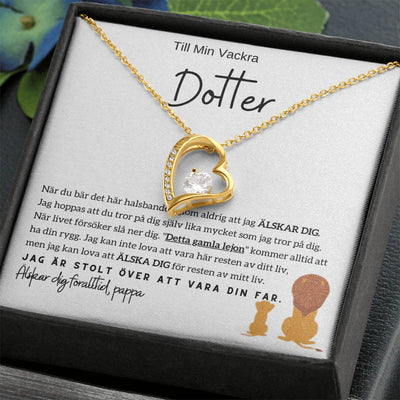Till Min Dotter - Jag Är Stolt Över Att Vara Din Far - Hjärta Halsband
