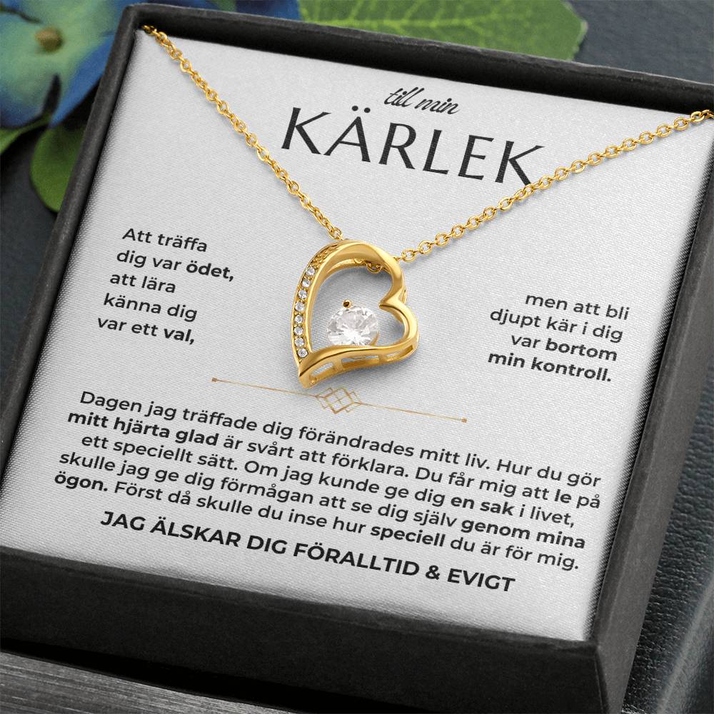 Till Min Kärlek - Du Gör Mitt Hjärta Glad - Hjärta Halsband