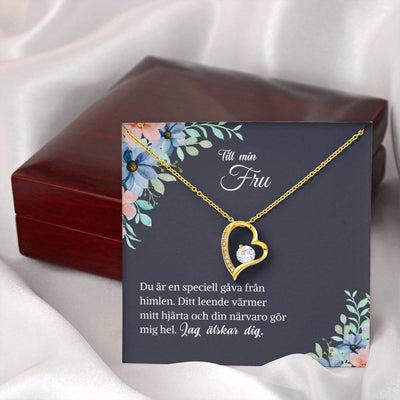 Till Min Fru - Du är en speciell gåva från himlen - Hjärt Halsband