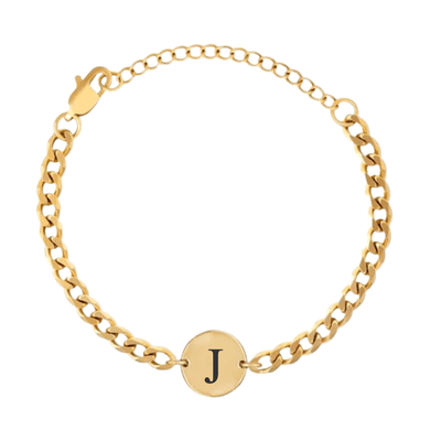 Coin Bracelet med Initialer