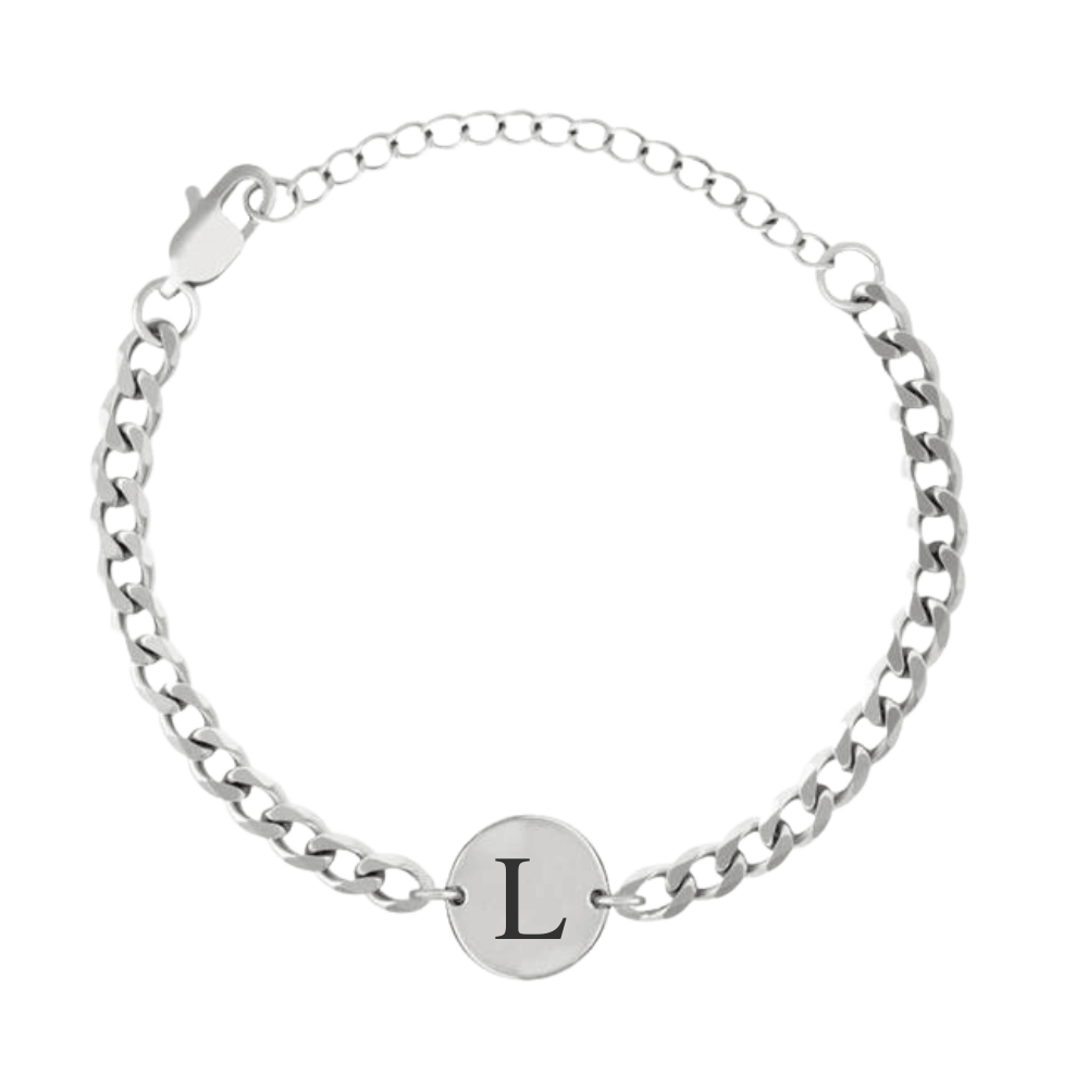 Coin Bracelet med Initialer